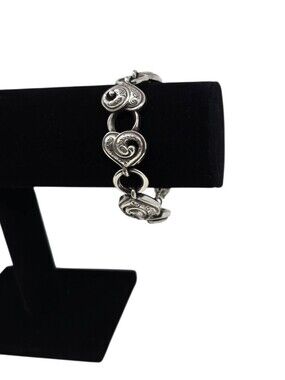 Brighton Penelope Heart Link Silver Plated Bracelet